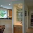 Glass storage cabinet and writing desk